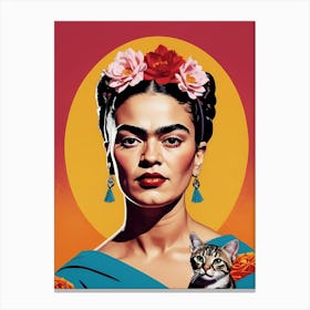 Frida Kahlo Portrait (13) Canvas Print