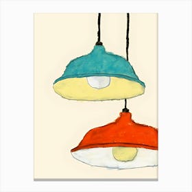 Two Hanging Lamps Canvas Print