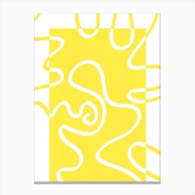 Squiggle White Space Canvas Print