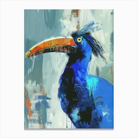 Blue Stork Canvas Print