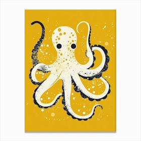 Yellow Octopus 5 Canvas Print