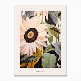 Flower Illustration Sunflower 2 Poster Canvas Print