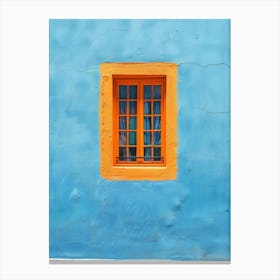 Blue And Orange Window Canvas Print