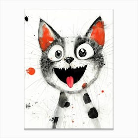 Splatter Cat Canvas Print