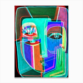 Glitchy face Canvas Print