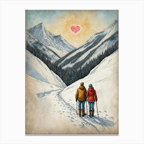 Couple In The Mountains Canvas Print