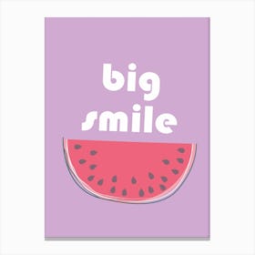 Big Watermelon Smile Canvas Print
