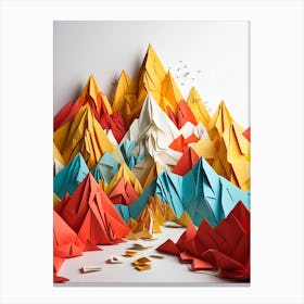 Origami Mountains Canvas Print