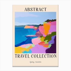 Abstract Travel Collection Poster Sydney Australia 6 Canvas Print