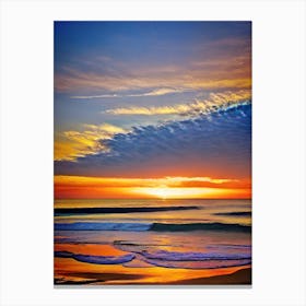 Photograph - Sunrise At The Beach Canvas Print