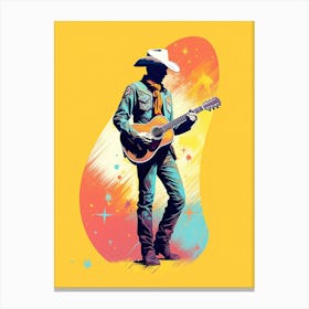 Cowboy with Acoustic Guitar Canvas Print