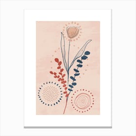 Abstract Floral Print Canvas Print