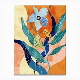 Colourful Flower Illustration Forget Me Not 3 Canvas Print