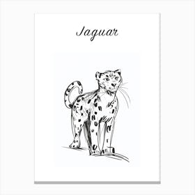 B&W Jaguar Poster Canvas Print