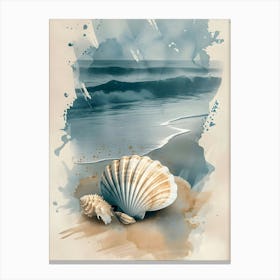 Seashells On The Beach 1 Canvas Print