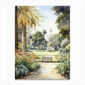 Royal Botanic Garden Sydney Australia Watercolour 2  Canvas Print