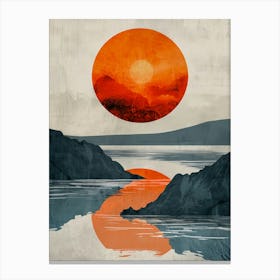 Sunset Over Water Canvas Print