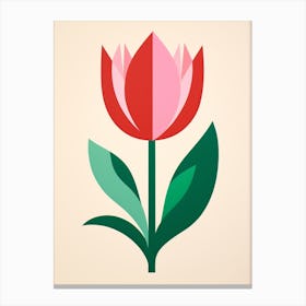 Cut Out Style Flower Art Tulip 4 Canvas Print