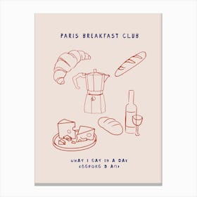 Paris Breakfast Club Canvas Print