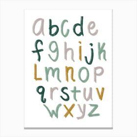 Woodland Alphabet Canvas Print