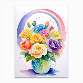 Rainbow Roses 2 Canvas Print