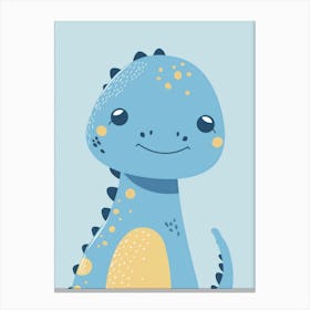 Blue Dinosaur Canvas Print