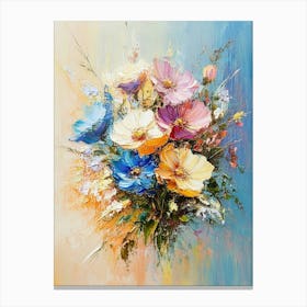 Oil Painting Flowers Canvas Print