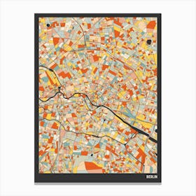 Berlin Germany Map Canvas Print