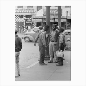 Untitled Photo, Possibly Related To In Town, Market Square, Waco, Texas By Russell Lee Canvas Print