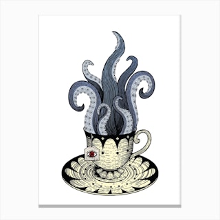 Kraken Tea Canvas Print