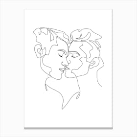 Gay Love Line Canvas Print