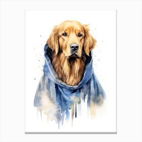 Golden Retriever Dog As A Jedi 4 Canvas Print