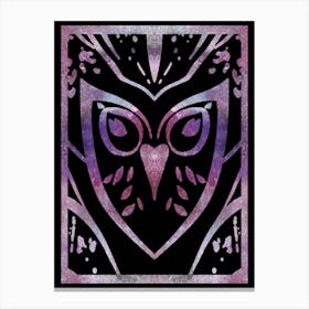 Owl Metallic Style 2 Canvas Print