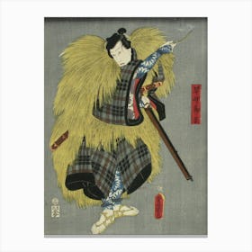 Näyttelijä Ichikawa Danjuro Viii Näytelmässä Kanadehon Chusingura (Uskolliset Vasallit), 1854, By Utagawa Canvas Print