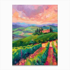 Sunset In Tuscany 3 Canvas Print