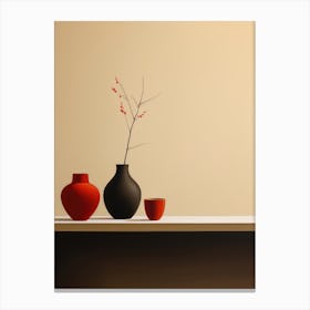 Asian Vases 1 Canvas Print