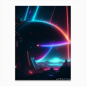 Asterism Neon Nights Space Canvas Print