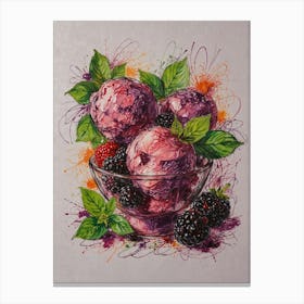 Blackberry Ice Cream 1 Canvas Print