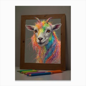 Rainbow Goat Canvas Print