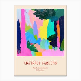 Colourful Gardens Norfolk Botanical Garden Usa 2 Red Poster Canvas Print