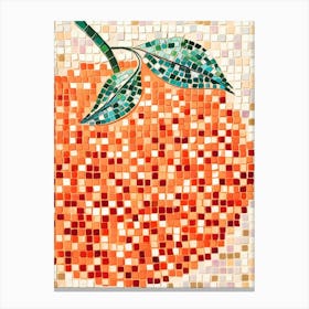 Orange Mosaic Art Canvas Print