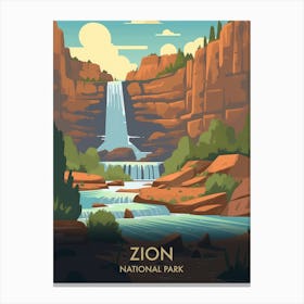 Zion National Park Vintage Travel Poster 1 Canvas Print
