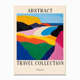Abstract Travel Collection Poster Philippines 2 Canvas Print