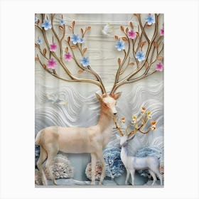 Deer Shower Curtain Canvas Print