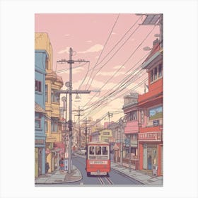 Tokyo Japan Travel Illustration 2 Canvas Print