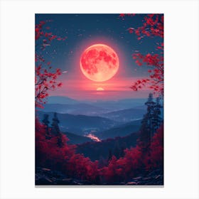 Red Moon Canvas Print