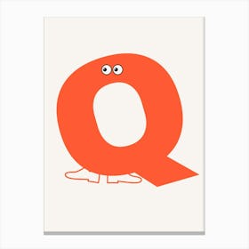 Alphabet Poster Q Canvas Print