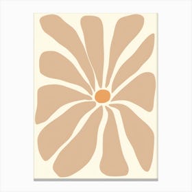 Beige Flower Canvas Print