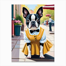 Boston Terrier-Reimagined 8 Canvas Print