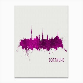 Dortmund Germany City Purple Canvas Print